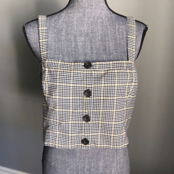 NWT Abercrombie Button Crop Top - Picture 3 of 6